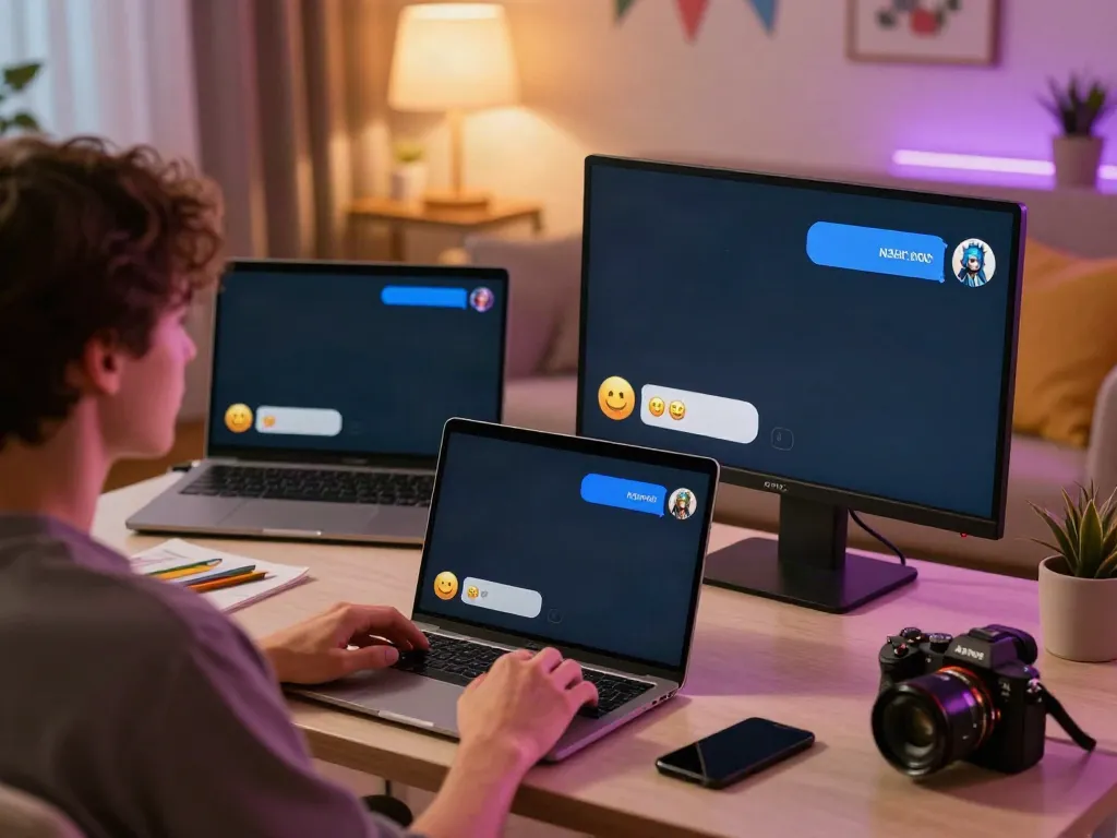Engaging with CrushOn virtual AI character in a cozy home setting.
